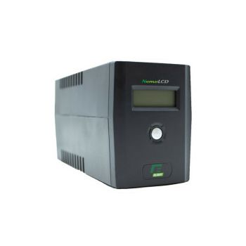 Elsist UPS NemoLCD 160 1600VA/600W, Line-Interactive, USB, RJ11/RJ45, 2×IEC, 2×Schuko, 2×7Ah, 10min. autonomija