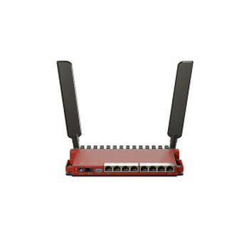 Mikrotik L009UiGS-2HaxD-IN, 800MHz CPU, 512MB RAM, 8×G-LAN, 1×2.5G SFP, 2.4 GHz 802.11b/g/n/ax dual-chain, 4dBi 2.4GHz eksterne antene, USB, desktop kučište, PSU, RouterOS L5