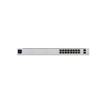 Ubiquiti UniFi Managed 16-port Gigabit Switch (8-port PoE+), 2× SFP, Rackmount (USW-16-PoE-Gen2)