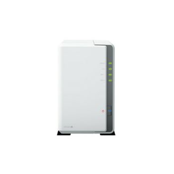 Synology DS223j DiskStation 2-bay NAS server, 2.5"/3.5" HDD/SSD podrška, 1GB DDR4, 1GbE×1, USB3.2 Gen1×2, Wake on LAN/WAN