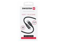 SWISSTEN kabel USB/Lightning, SOFT SILICONE, 3A, 60W, 1.5m, crni - 03080105
