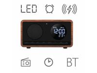 MANTA budilica FM, BT, QI punj, veliki zaslon, microSD, baterija, crni RDI912B - 19040061