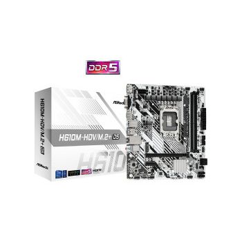 ASRock MB H610M-HDV/M.2+, S.1700, DDR5/5600MHz, PCIe 4.0, G-LAN, VGA/DP/HDMI, mATX