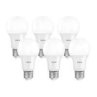 LEPRO 100092-WW-EU-6 A60 E27 7W 800 lm 2700 K dimmable LED bulb, Class E, 6-pack