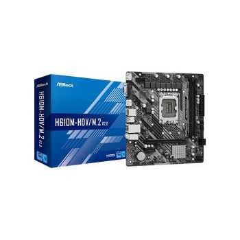 ASRock MB H610M-HDV/M.2 R2.0, S.1700, DDR4/3200MHz, PCIe 4.0, G-LAN, VGA/DP/HDMI, mATX