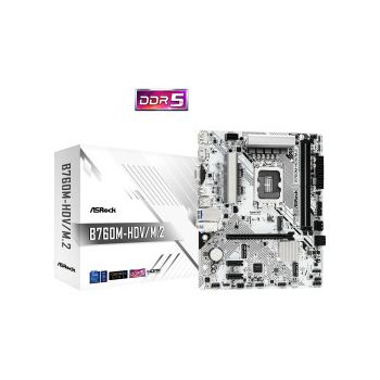 ASRock MB B760M-HDV/M.2, S.1700, DDR5/7200MHz(OC), PCIe 4.0, G-LAN, VGA/DP/HDMI, mATX