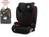 Lionelo i-Size autosjedalica Hugo, ISOFIX, 100-150cm, crvena + ORGANIZATOR - 21020115