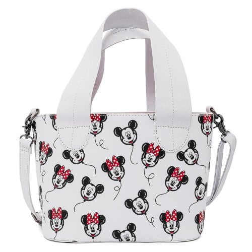 LOUNGEFLY DISNEY MICKEY-MINNIE BALLOONS AOP HANDBAG