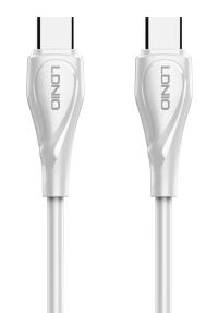 LDNIO CHARGING DATA CABLE (C-C) 65W 1M WHITE LC611C