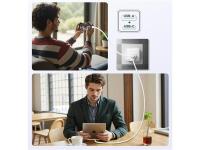 iPEAX punjač za AC220 GaN 45W (USB-C + USB-A) BIJELI - 03090106
