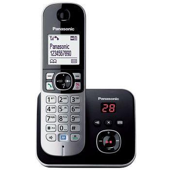 Telefon PANASONIC KX-TG6821FXB bežični telefon sa sekretaricom, crni