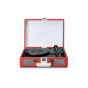 Gramofon LENCO TT-110, sa zvučnicima, bluetooth, retro, crveni