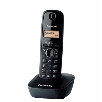 Telefon PANASONIC KX-TG1611FXH, bežični, crni