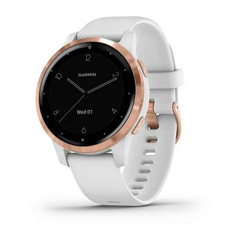 IZLOŽBENI - Pametni sat GARMIN Vivoactive 4S, senzor otkucaja, GPS, rose gold/bijeli remen