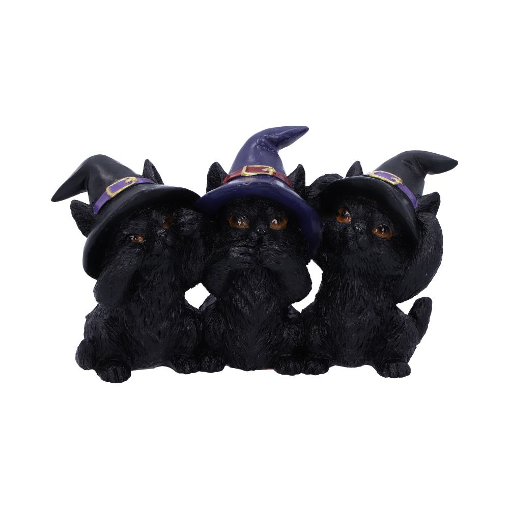 NEMESIS NOW THREE WISE BLACK CATS 11,5CM