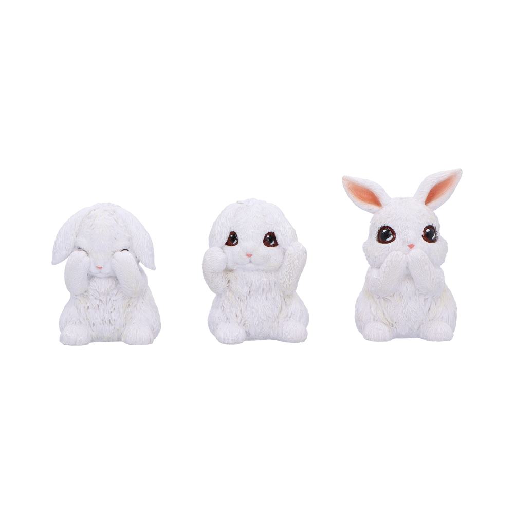 NEMESIS NOW THREE WISE BUNNIES 9CM