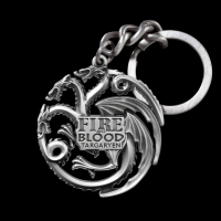 NOBLE COLLECTION Game of Thrones Targaryen Sigil Keychain