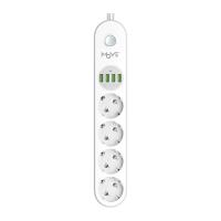 MOYE VOLTAIC POWER STRIP 16A/4000W/4USB/4 SOCKETS