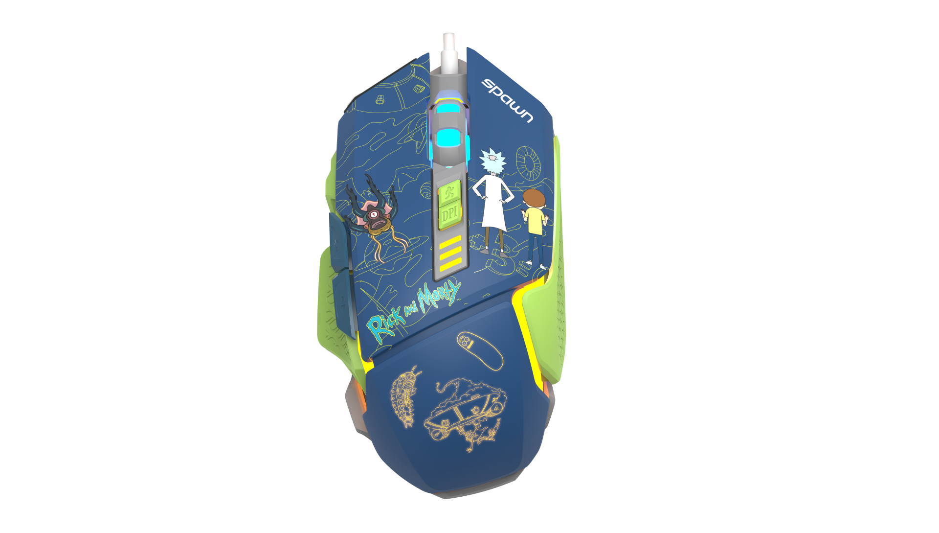 SPAWN GAMING MOUSE RGB - RICK AND MORTY