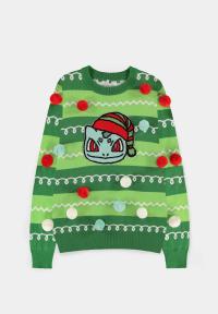DIFUZED POKEMON - BULBASAUR PATCHED CHRISTMAS JUMPER - L