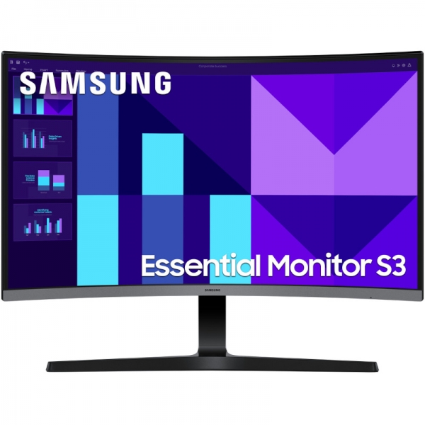 Monitor SAMSUNG Essential S3 S39GD (S27D390GAU) 68,5 cm (27") / 1920x1080 / VA / 100 Hz / 4 ms / black / curved (1800R)