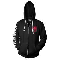 JINX CYBERPUNK 2077 BIGGEST FAN ZIP-UP HOODIE ČRNA S