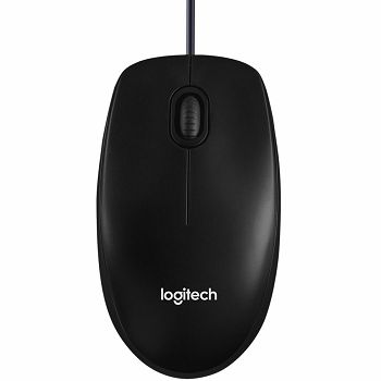 LOGITECH B100 Wired Mouse - BLACK - USB - B2B