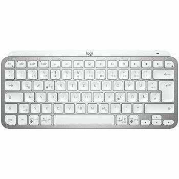 LOGITECH MX Keys Mini Minimalist Wireless Illuminated Keyboard - PALE GREY - US INTL - 2.4GHZ/BT - INTNL