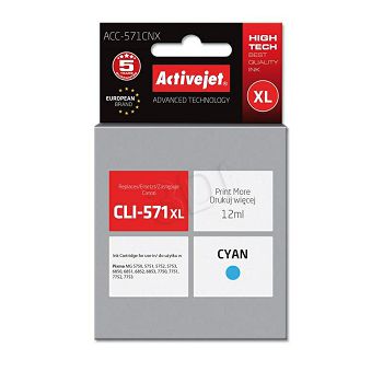ActiveJet cyan ink Canon CLI-571C XL