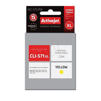 ActiveJet yellow ink Canon CLI-571Y XL