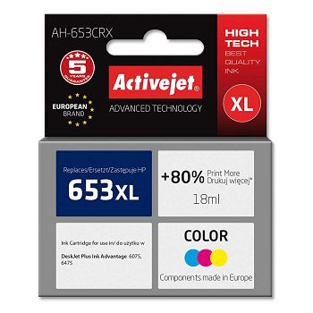 Activejet color ink HP 652 F6V24AE