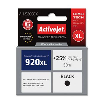 Activejet black ink HP 920XL CD975AE