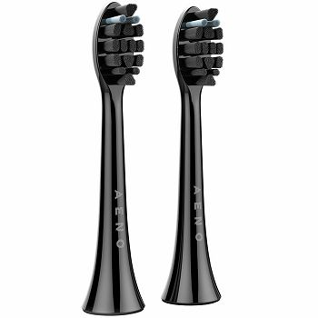 AENO Replacement toothbrush heads, Black, Dupont bristles, 2pcs in set (for ADB0004/ADB0006 and ADB0003/ADB0005)