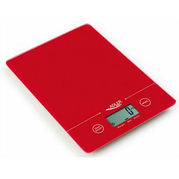 Adler kitchen scale red