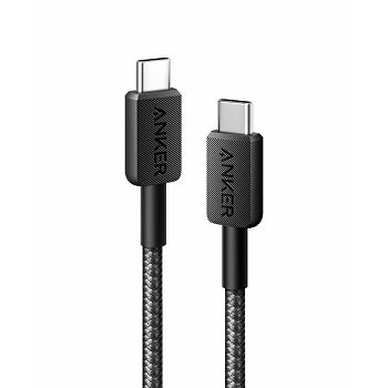 Anker 322 USB-C to USB-C braided cable 0.9m black.