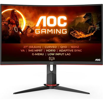 AOC CQ27G2S 27'' 165Hz QHD curved gaming monitor