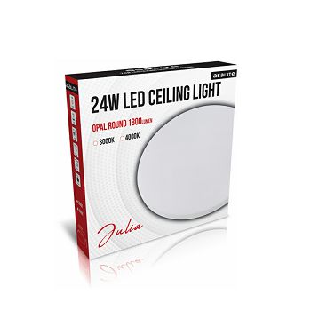 Ceiling LED light, round, 24W OPAL, 4000K, 1800lm