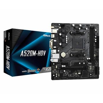 Matična Asrock A520M-HDV, 2xDDR4, M.2, S.AM4