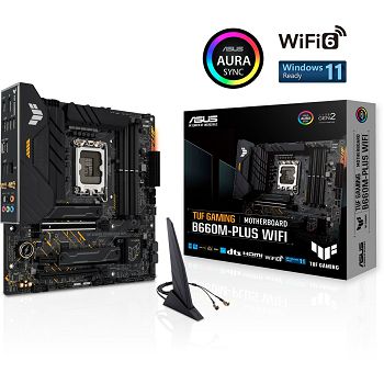 ASUS TUF GAMING B660M-PLUS WIFI, DDR5, SATA3, USB3.2Gen2x2, DP, WiFi, LGA1700 mATX