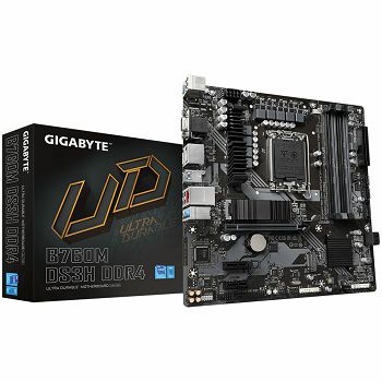 GIGABYTE Main Board Desktop LGA1700 B760 4 x DDR5 2 x M.2 4 x SATA 1 x D-Sub port 1 x HDMI port 2 x DisplayPorts Micro ATX