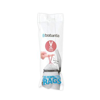 Brabantia PerfectFit waste bag, V, 3L, 20 pcs