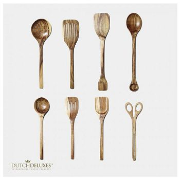 Brabantia set of wooden cooking utensils 8 pieces acacia