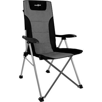 BRUNNER folding chair RAPTOR HIGHBACK 0404016N.C20, black and gray