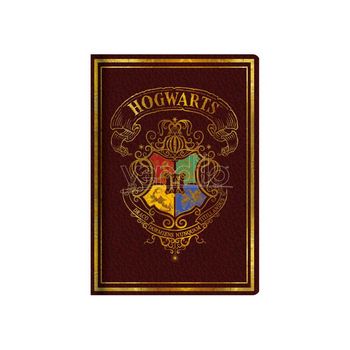 BLUE SKY HARRY POTTER A5 CASEBOUND NOTEBOOK - RED - COLOURFUL CREST - 5056563712572