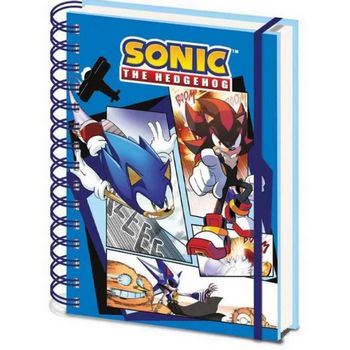 PYRAMID SONIC THE HEDGEHOG (COMIC STRIP JUMP OUT) A5 3D NOTEBOOK - 5056480391805
