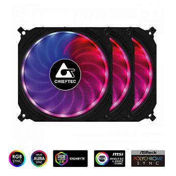 Chieftec TORNADO set of RGB fans (3x120mm)