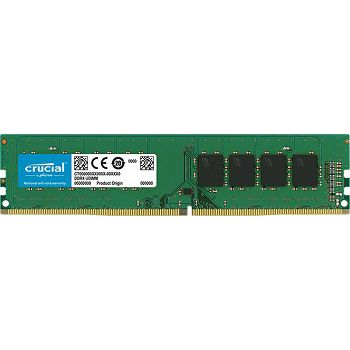 Crucial 4GB DDR4-2400 UDIMM PC4-19200 CL17, 1.2V Single Ranked
