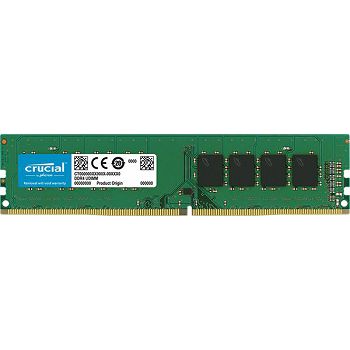 Crucial 8GB DDR4-2400 UDIMM PC4-19200 CL17, 1.2V Single Ranked