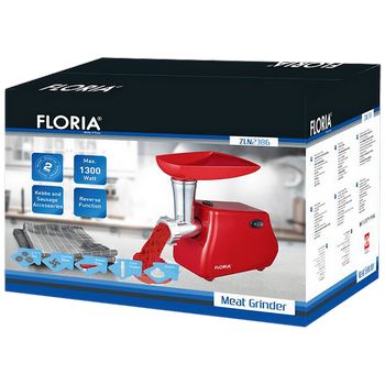 Floria Mašina za mljevenje mesa, snaga 1300 W, crna - ZLN2386/BK