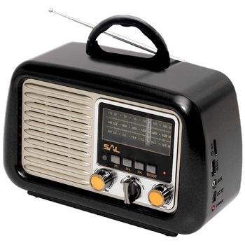 SAL Retro radio + BT bežični zvučnik, 4in1, FM, MP3, AUX - RRT 2B